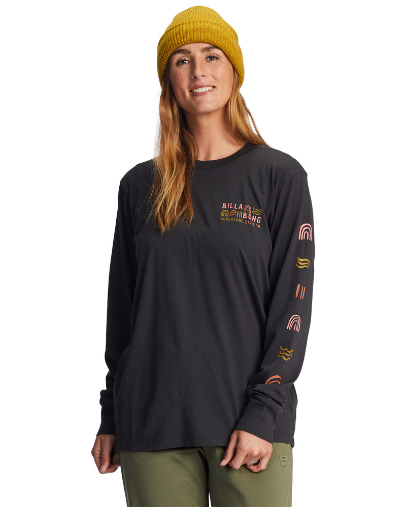 빌라봉 여성 블랙 긴소매 티셔츠 (WC11LT003OFB)