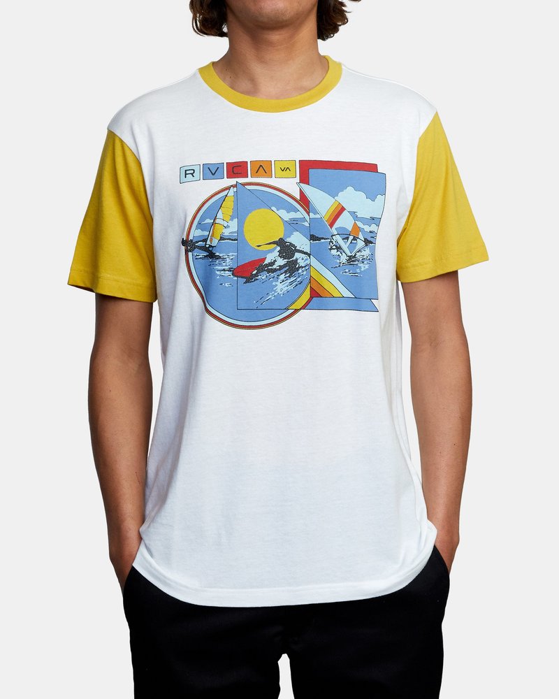 루카 남성 배색 반팔 티셔츠 (VC11ST057ANW)