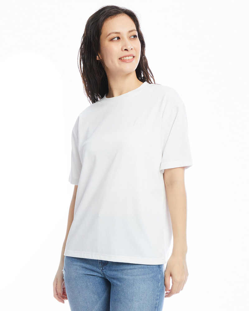 루카 여성 화이트 반팔 티셔츠 (VC11ST336NAT)