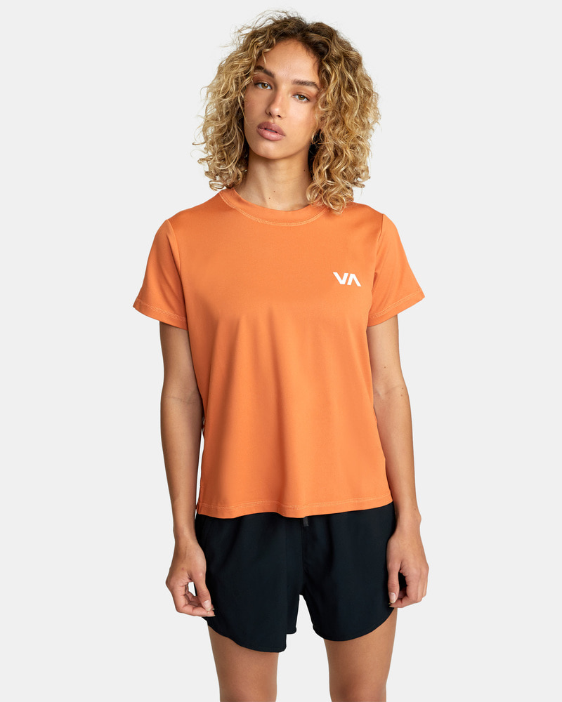 루카 여성 오렌지 반팔 티셔츠 (VC11ST807CCA)