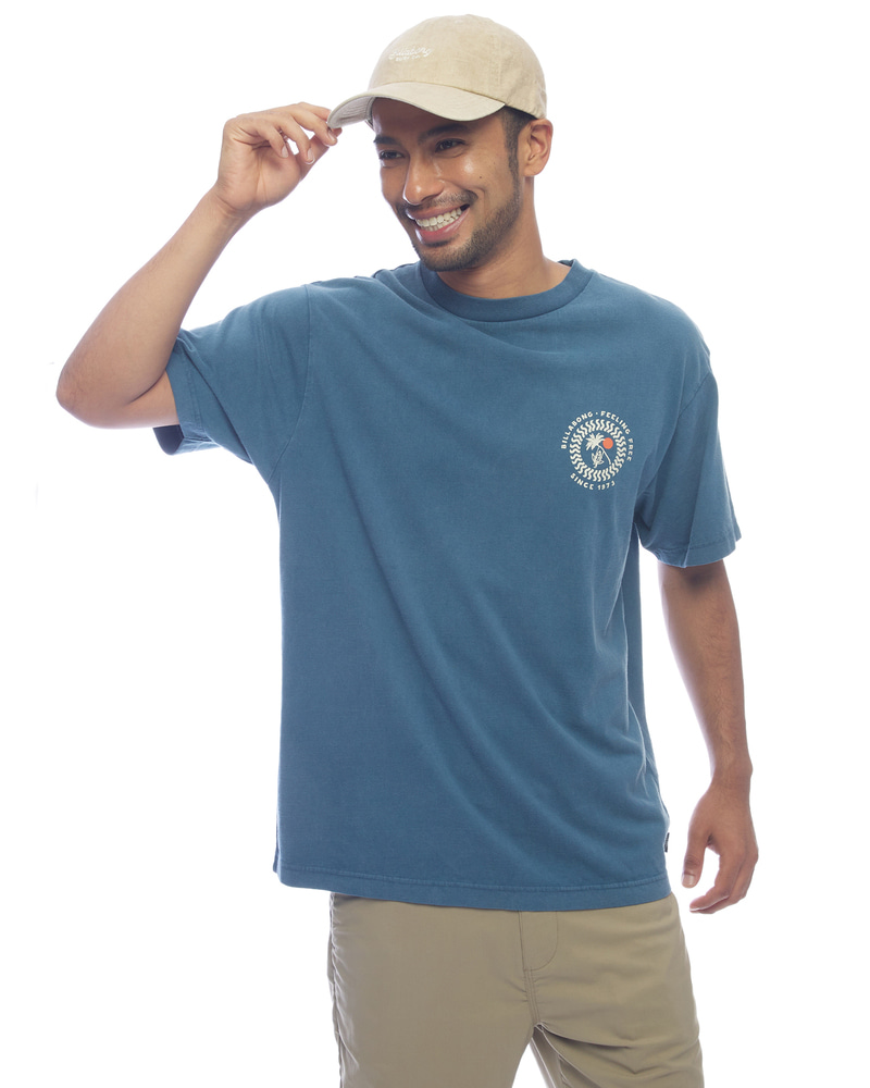 빌라봉 남성 블루 반팔 티셔츠 (AC21ST402WNY)