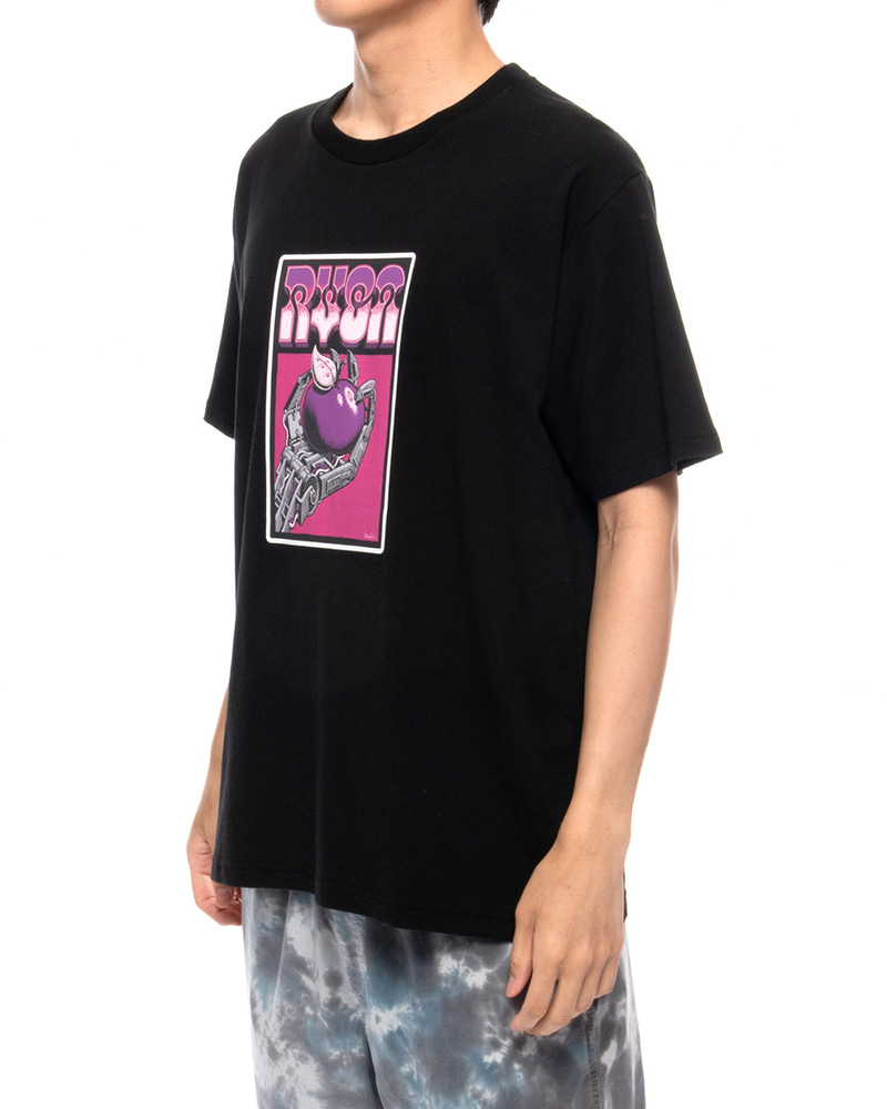 루카 남성  블랙 라운드 반팔 티셔츠 (VB11ST151BLK)